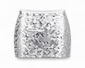 Sequin Mini Skirt - Silver