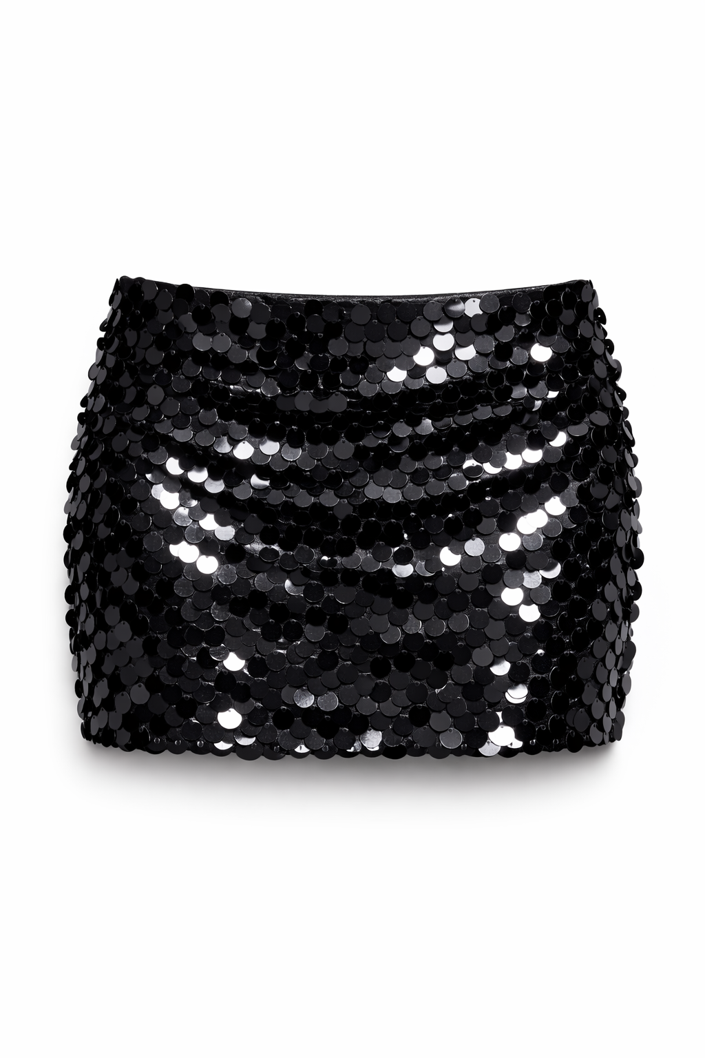 Sequin Mini Skirt - Black
