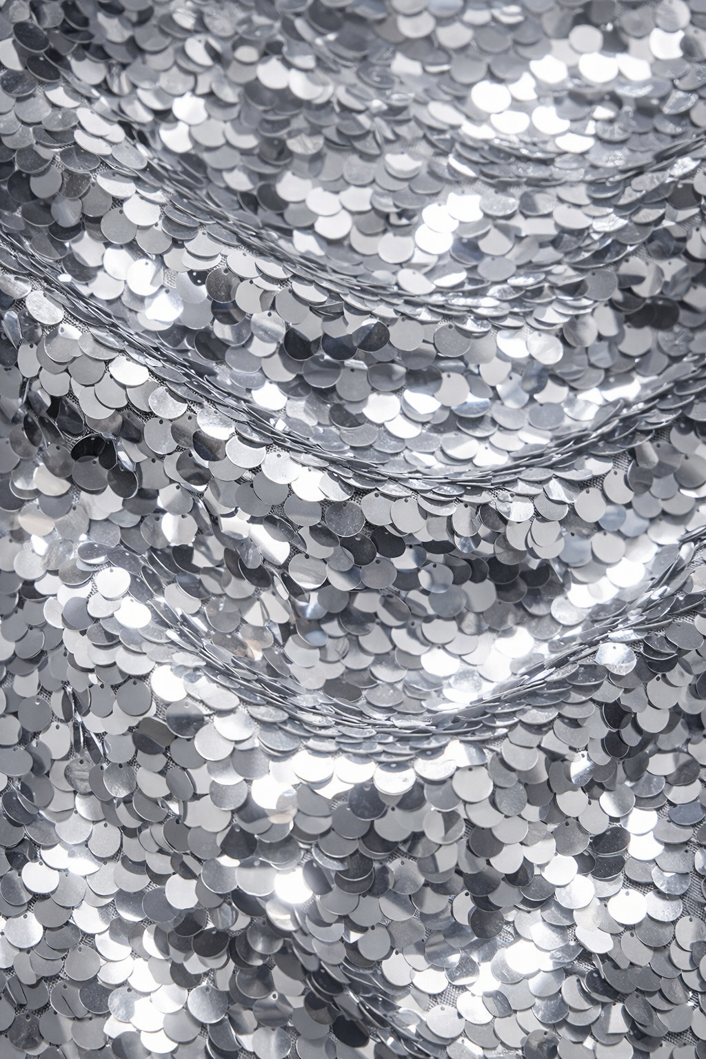Sequin Mini Skirt - Silver