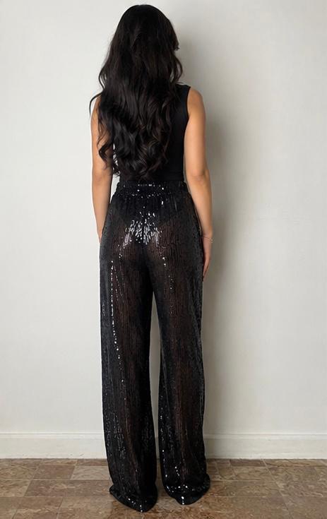 Sheer Black Pants