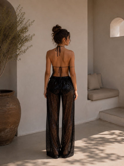 Black Halter Top
