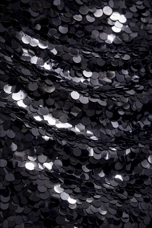 Sequin Mini Skirt - Black