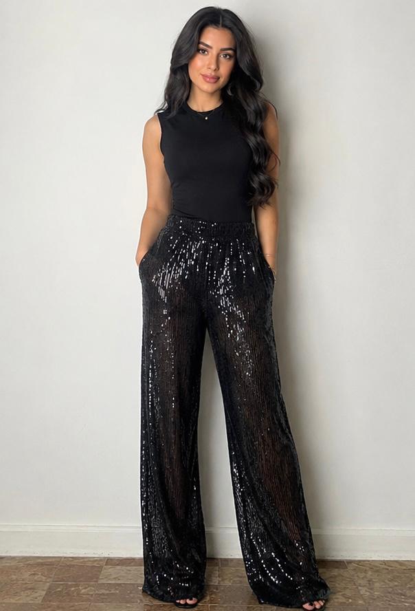 Sheer Black Pants