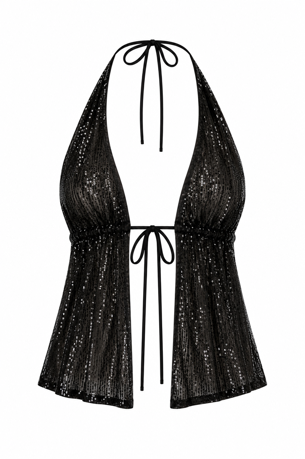 Sheer Black Halter Top